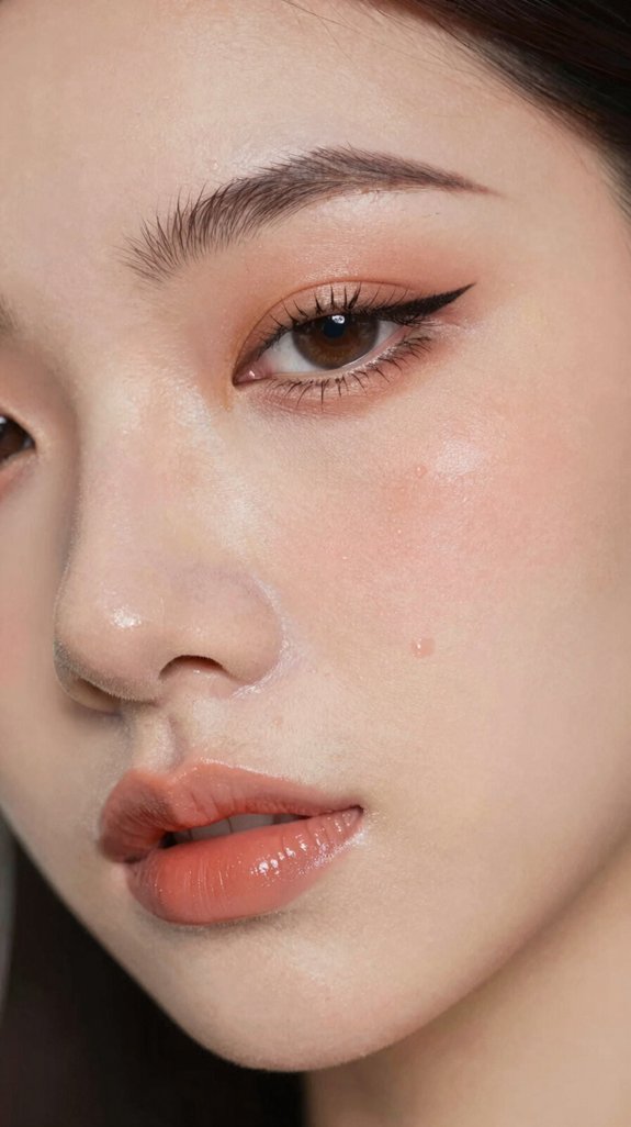 16 Creative Makeup Looks Inspired by Asian Beauty Trends 4 soft downward puppy eyeliner