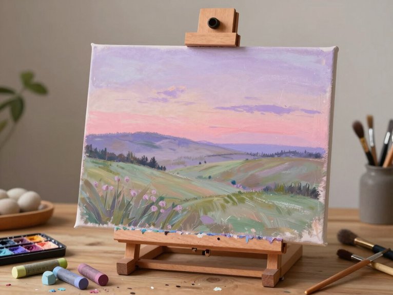 24 Canvas Painting Ideas to Sell That Are Trending and Profitable 9 soft pastel coastal sunsets