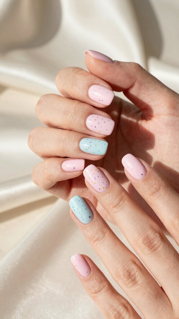 15 Gorgeous Pastel Nail Ideas to Try This Season 13 soft pastel confetti nails