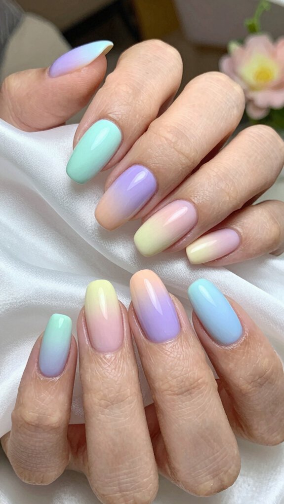 15 Gorgeous Pastel Nail Ideas to Try This Season 11 sponge layered pastel gradient nails