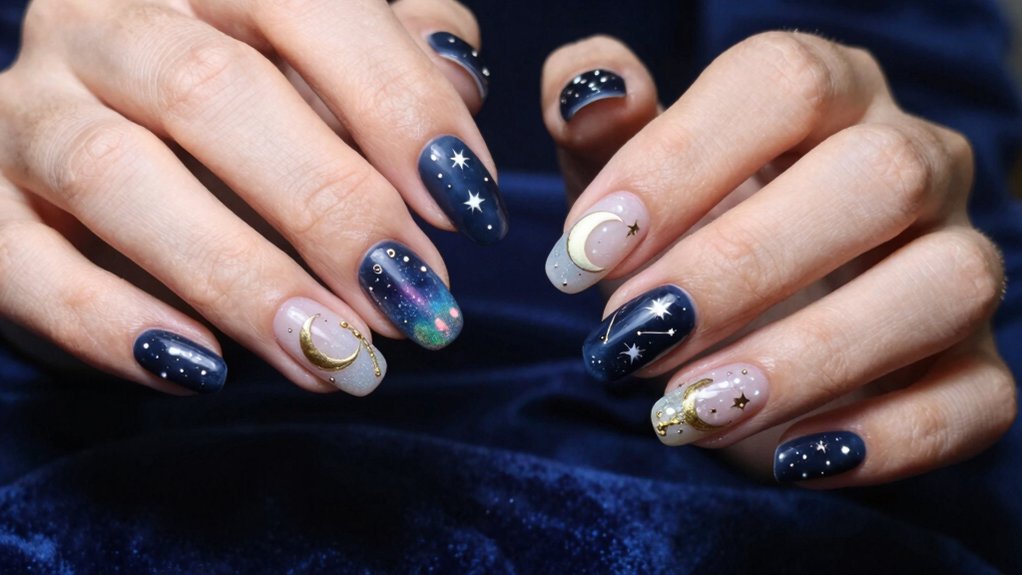 trendy 2026 moon star nail designs