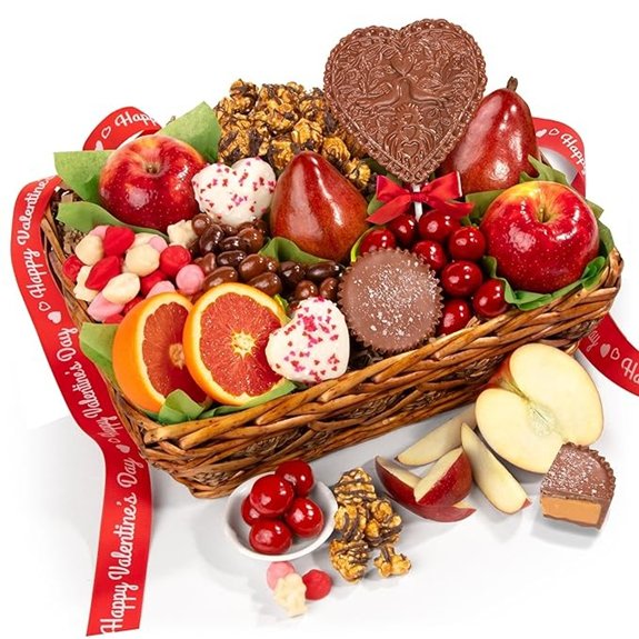 15 Best Valentine Basket Ideas to Wow Your Sweetheart 13 Valentine Gift Basket with Fruit and Chocolate for Her Him Families