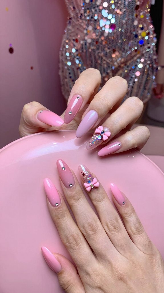 14 Birthday Nail Ideas That Are Fun, Glam, and Party-Ready 6 vibrant holographic barbie party manicure