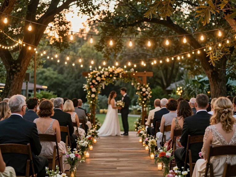 warm outdoor festoon light canopy