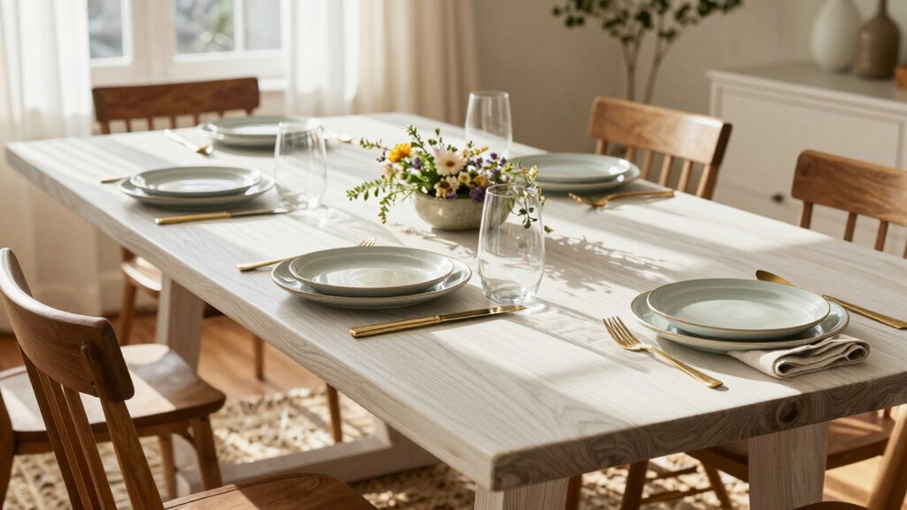 white oak dining tables