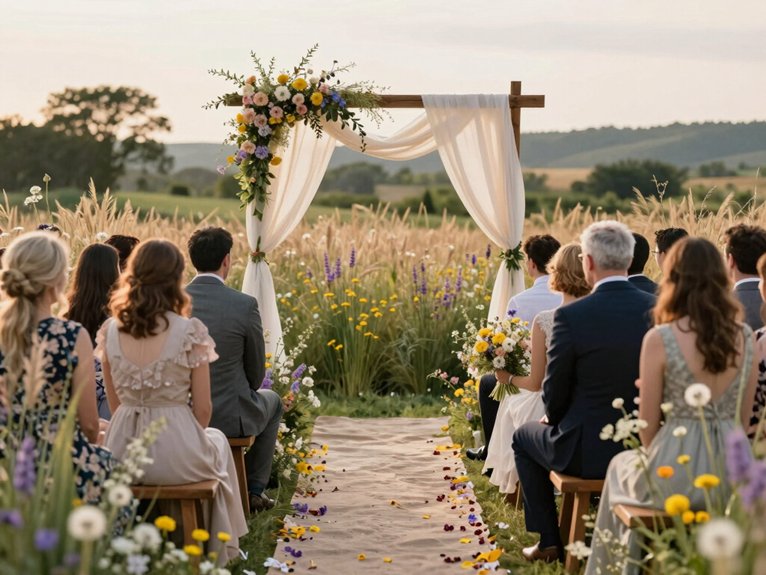 wildflower inspired rustic bouquet palette