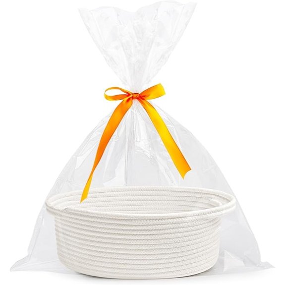 15 Best Valentine Basket Ideas to Wow Your Sweetheart 7 Pro Goleem Small Woven Rope Gift Basket (White)
