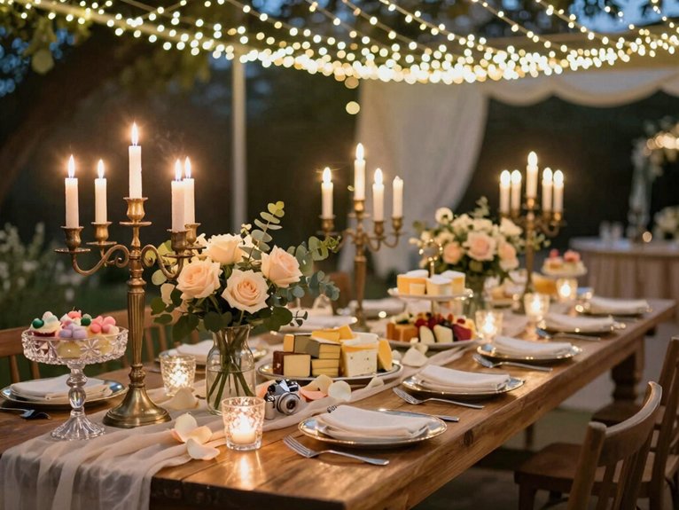 zigzag overhead fairy light canopy