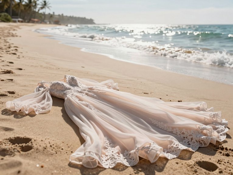 Summer Wedding Dresses That Feel Light and Romantic 8 airy lace tulle beach dress