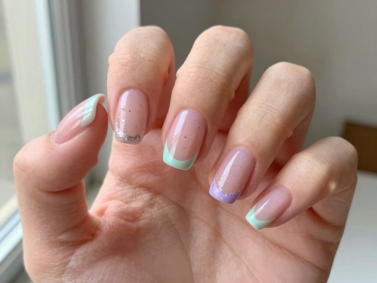 April Nails Ideas That Feel Fresh and Trendy 5 april micro french accent nails