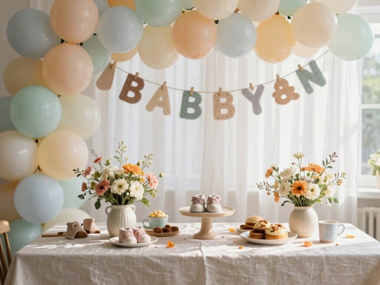 Baby Shower Theme Decorations That Feel Thoughtful and Cute 8 baby shower brunch table spread