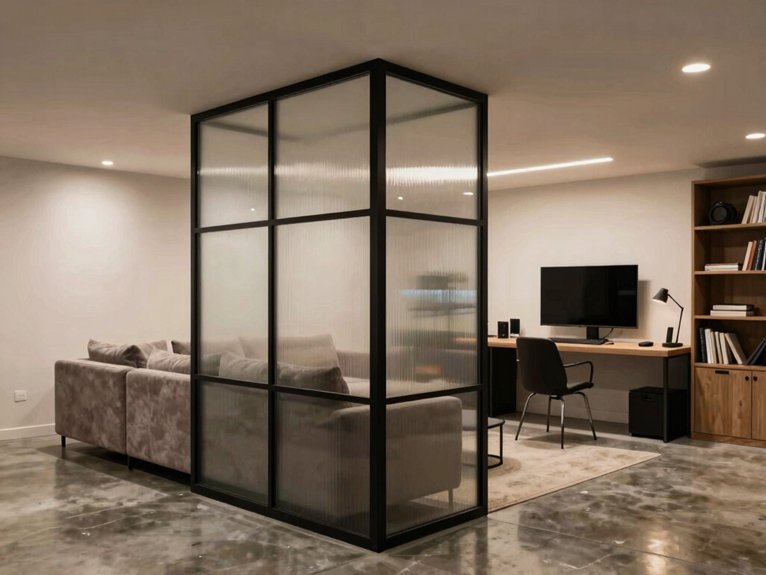 Basement Room Divider Ideas 2 basement flexible privacy and light