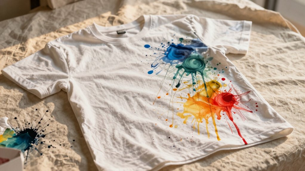 basic tee turns into art