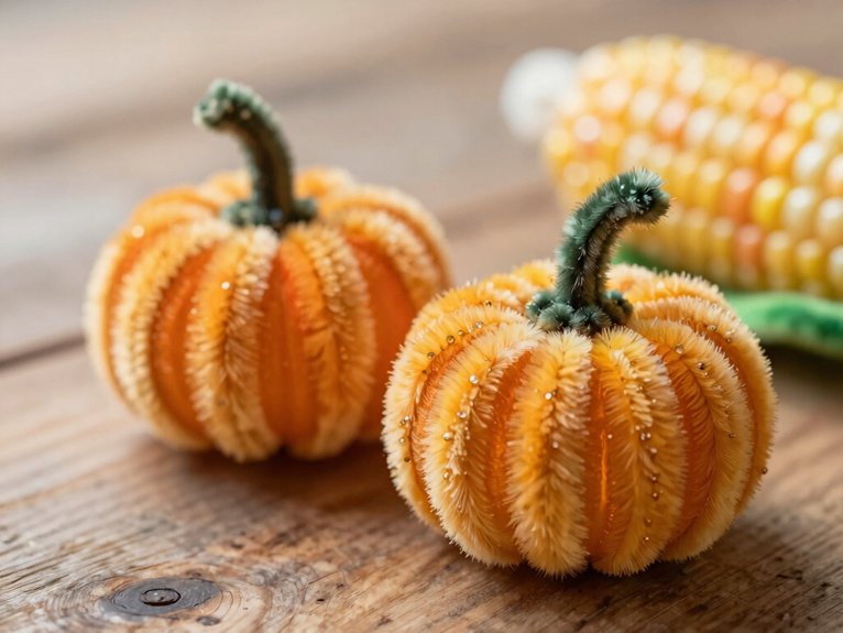 Pipe Cleaner Crafts That Are Fun and Surprisingly Creative 13 beaded pipe cleaner pumpkins