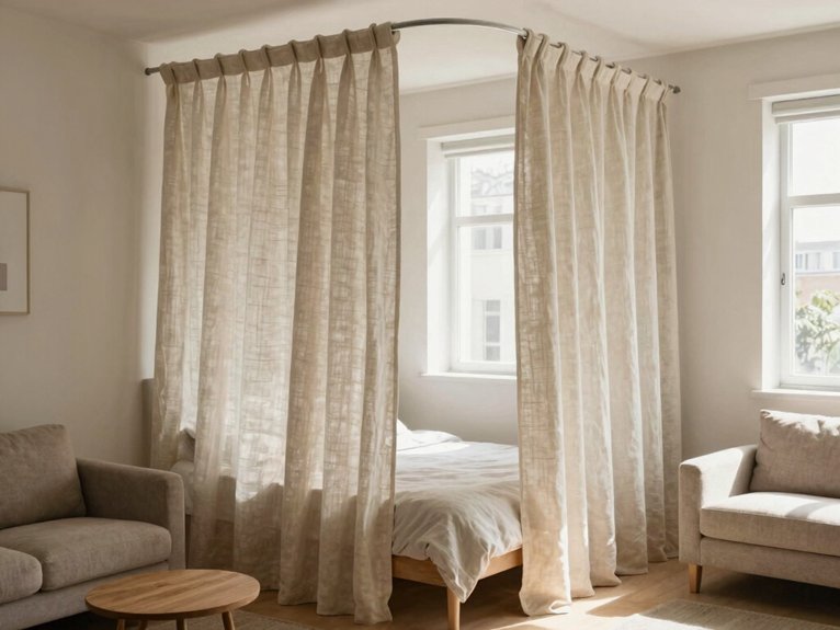 bed enclosing curtains for privacy