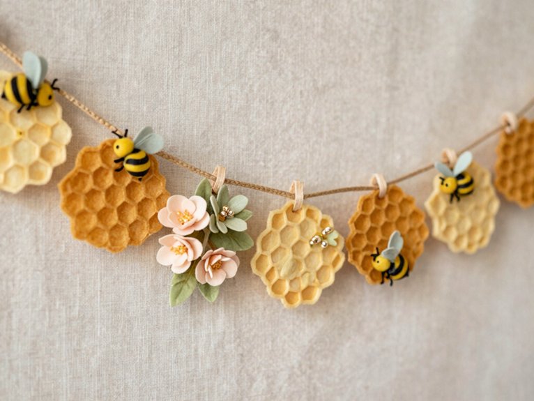 Baby Shower Theme Decorations That Feel Thoughtful and Cute 4 beehive hexagon dessert backdrop