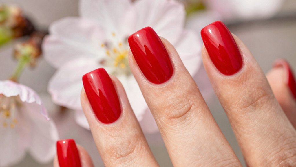 bold red spring nail vibes