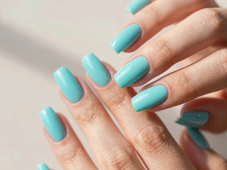 April Nails That Feel Fresh and On-Trend 7 bold tiffany blue spring nails