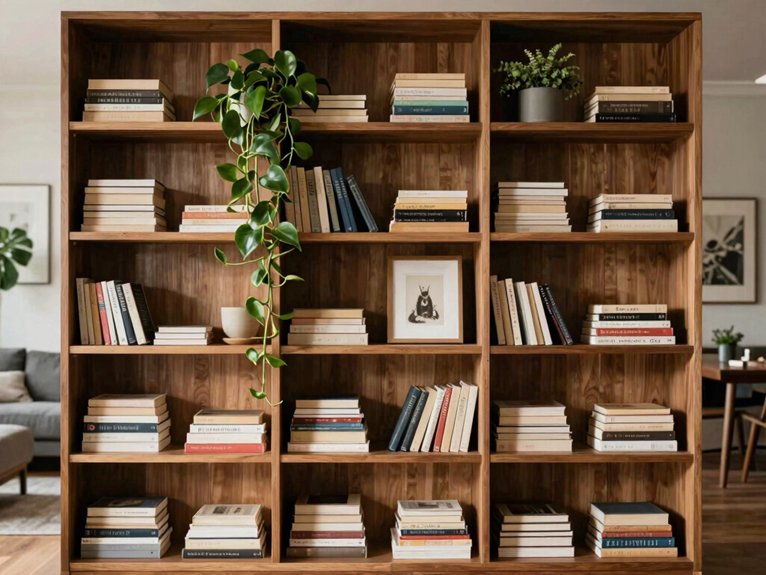 books plants art display