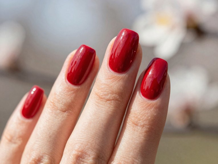 Spring Nails in Red That Look Bold Yet Seasonal 6 brick red spring nail color