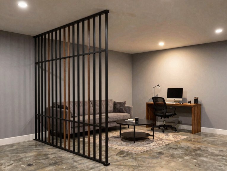 Basement Room Divider Ideas 1 bright breathable moisture resistant divider