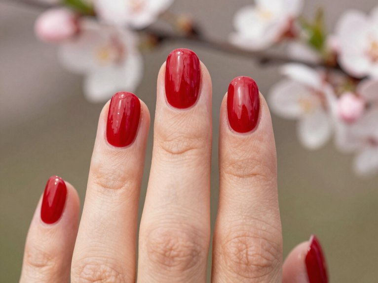 Red Spring Nails That Feel Bright and Seasonal 7 bright cherry red glossy nails