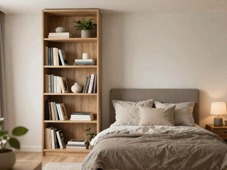 built in headboard with storage