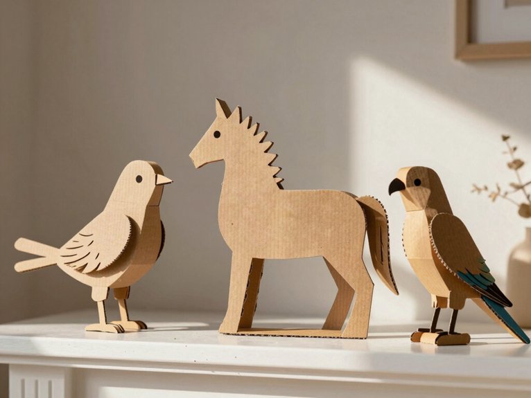Cardboard Crafts Decoration Ideas That Look Surprisingly Stylish 8 cardboard animal decor set