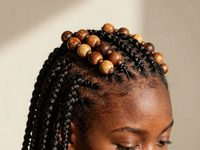 Fulani Braid Inspo That Looks Modern and Timeless 18 chunky wooden beads upgrade