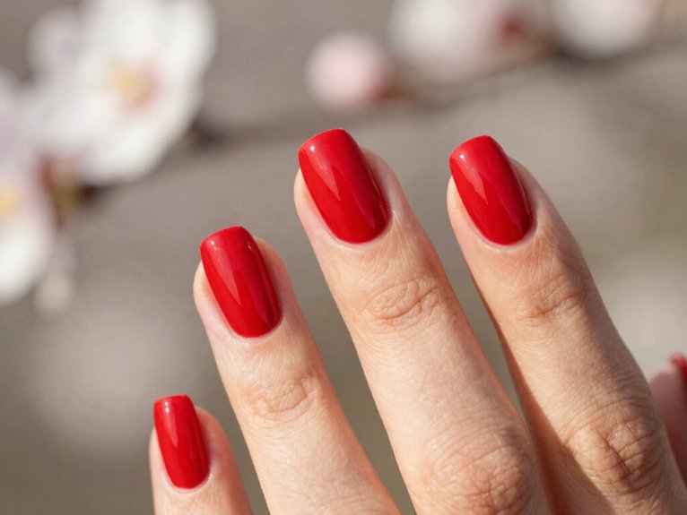 Red Spring Nails That Feel Bright and Seasonal 6 classic red spring cherry nails