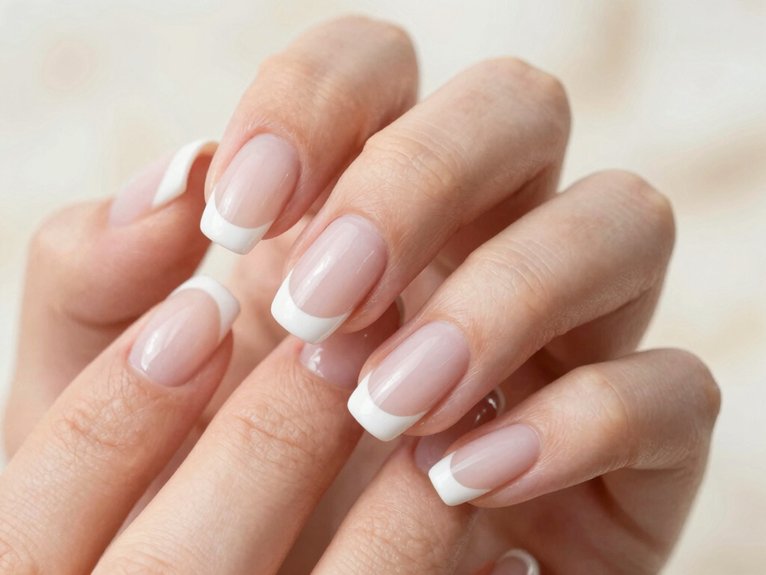 White French Tip Nails That Feel Clean and Timeless 2 clean nude base micro tips