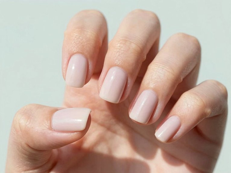 clean short square spring nails