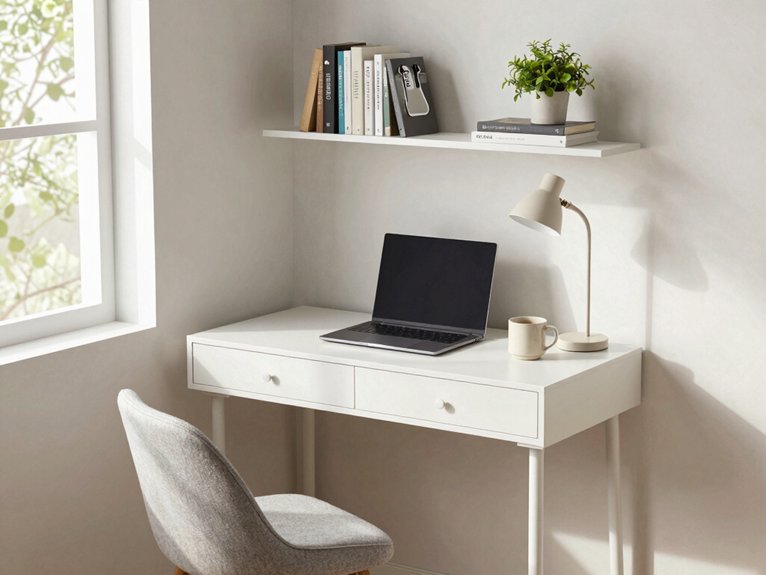 12 Small Home Office Corner Ideas That Maximize Every Inch 6 compact desk with drawers