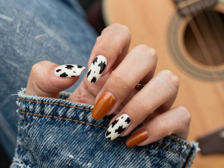 Country Concert Nails That Feel Bold and Fun 4 concert ready cow print nails