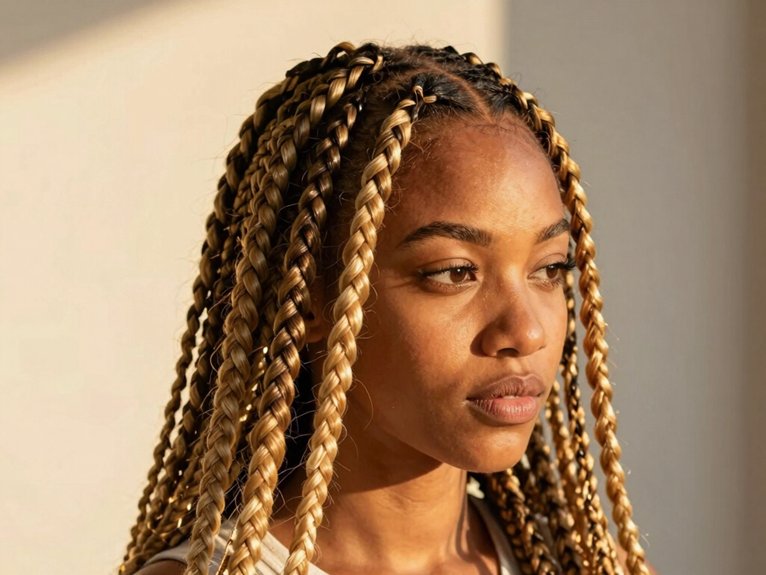 Fulani Braid Inspo That Looks Modern and Timeless 20 cool toned blonde gradual feed in