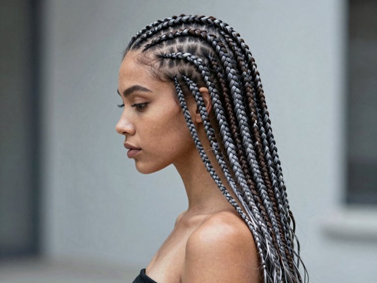 Fulani Braid Inspo That Looks Modern and Timeless 12 cool toned mermaid braids