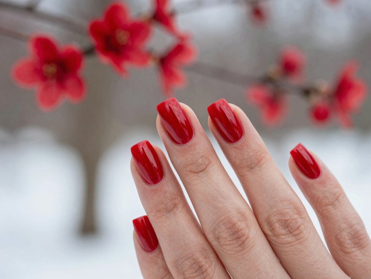 Red Spring Nails That Feel Bright and Seasonal 5 cool wine cranberry reds contrast