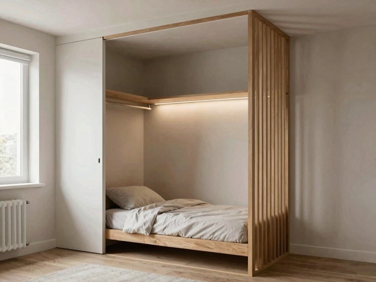 cozy built in closet bed