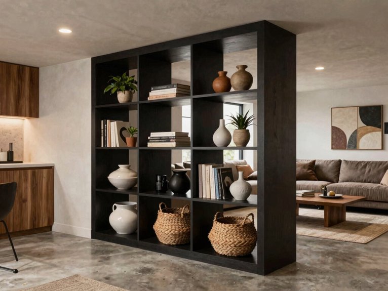 Basement Room Divider Ideas 5 cozy organized multifunctional basement divider