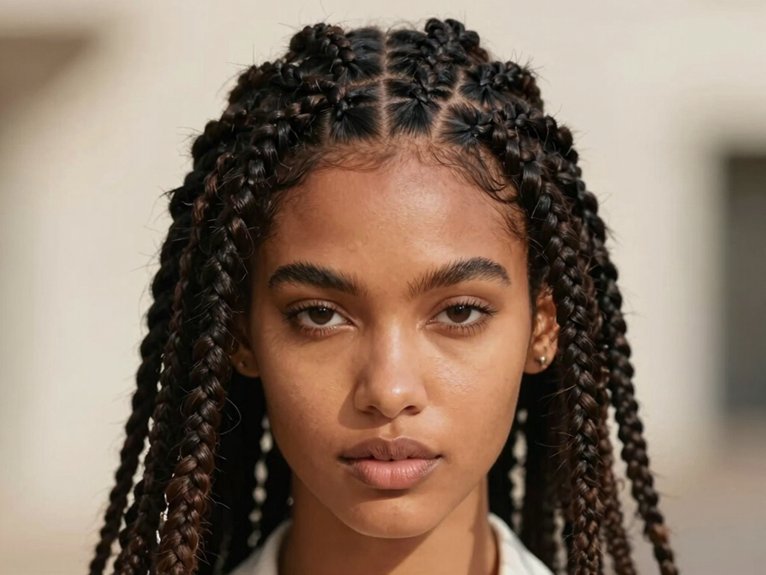Fulani Braid Inspo That Looks Modern and Timeless 22 crown top fulani braid halo