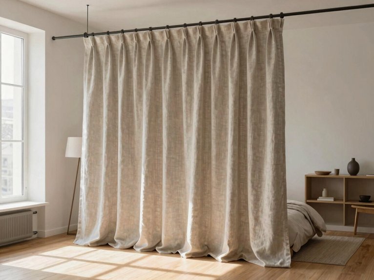curtains create flexible private zones