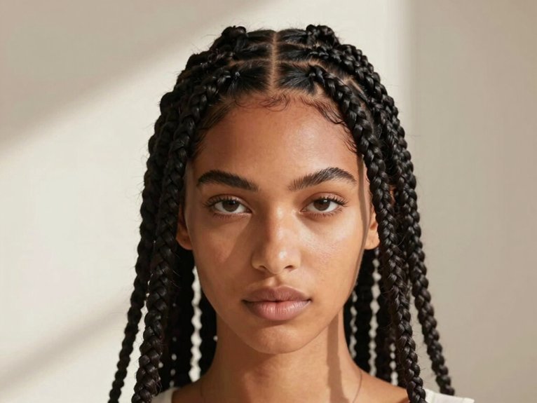 Fulani Braid Inspo That Looks Modern and Timeless 9 curved fulani braids frame face
