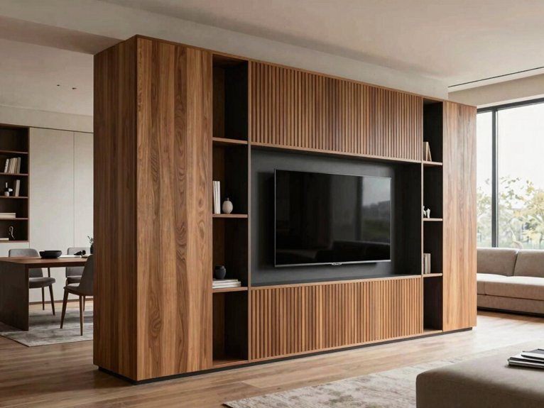 custom built tv divider details