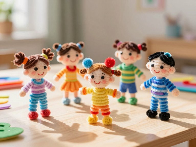 Pipe Cleaner Crafts That Are Fun and Surprisingly Creative 6 customize twisted pipe cleaner dolls