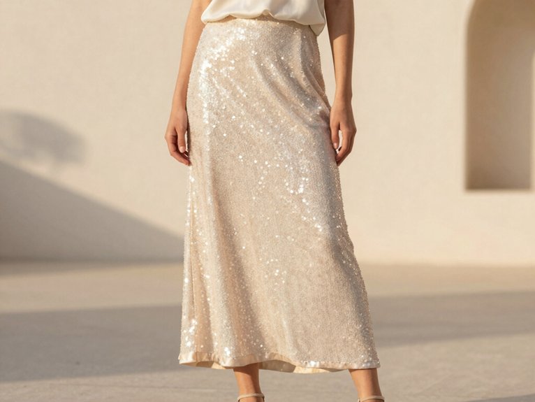 Sequin Outfit Ideas That Shine Without Feeling Overdone 3 daytime sequin maxi styling