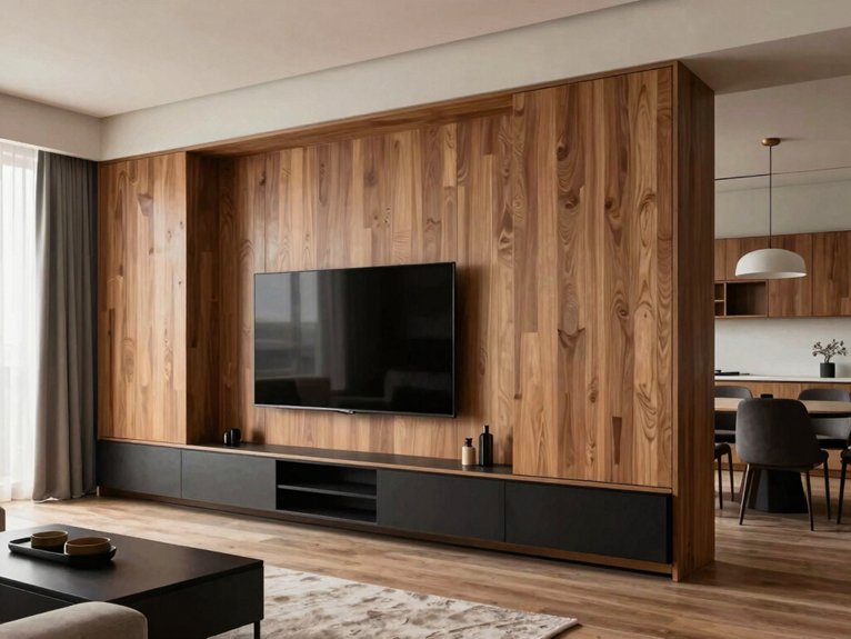 double sided swivel tv console