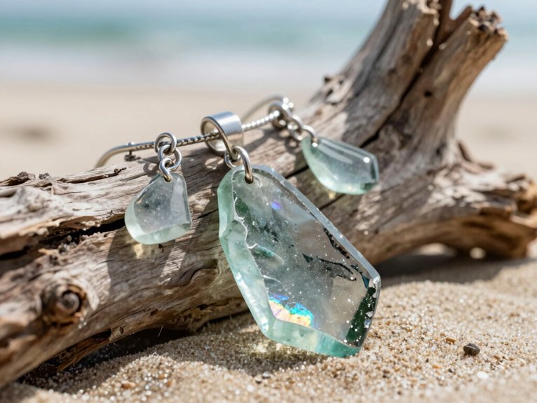 Broken Glass Crafts That Turn Pieces Into Art 12 drill sea glass holes with water