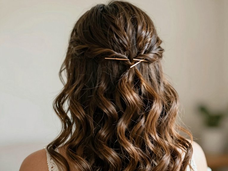 Wedding Guest Hairstyles That Look Elegant and Effortless 22 effortless glam partially pinned waves
