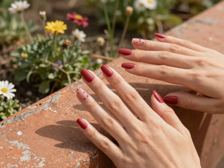 Fresh Ways to Style Red Nails for Spring 8 everyday muted glossy red nails
