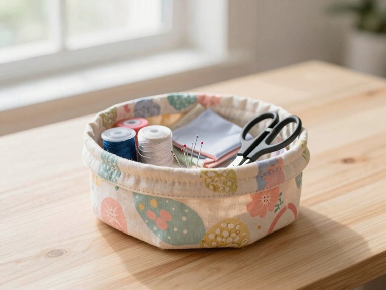 fat quarter fabric basket